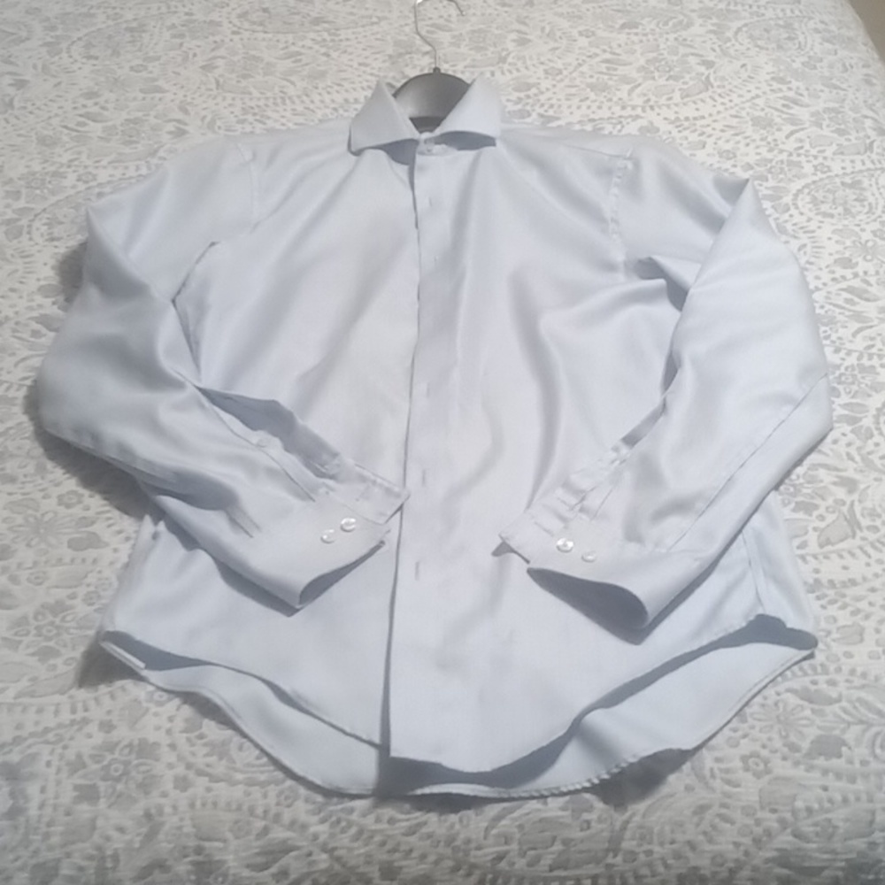 Ck Calvin Klein infinite collection Men dress shirt slim blue